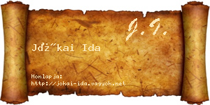 Jókai Ida névjegykártya